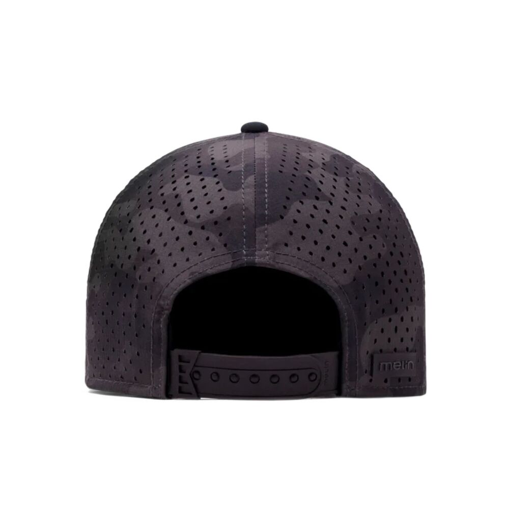 Melin A-Game Hydro Black Camo Performance Snapback Besom Pocket Men's OS - Picture 10 of 11